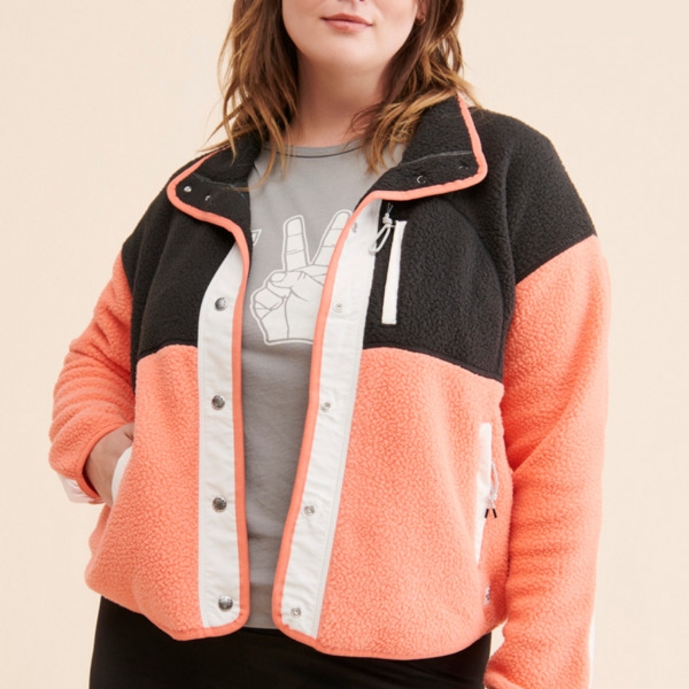 The North Face Black and Coral Jacket